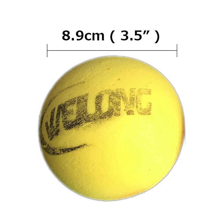 Pelota de espuma de tenis de 7cm y 9cm para niños, pelota de entrenamiento elástico, suave, verde, rosa y amarillo: 8.9cm yellow