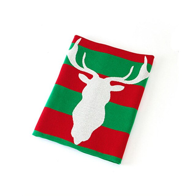 Couverture de noël en tricot pour bébé garçon et fille, édredon pour -né, vêtements à tenir, collection automne-hiver: 82W545 Green Red