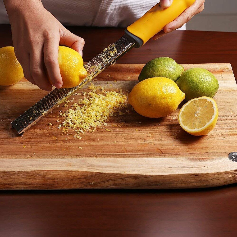 ALIM Pro Citrus Lemon Zester & Cheese Grater - Parmesan Cheese,Lemon,Ginger,Garlic,Nutmeg,Chocolate,Vegetables,Fruits - Ra