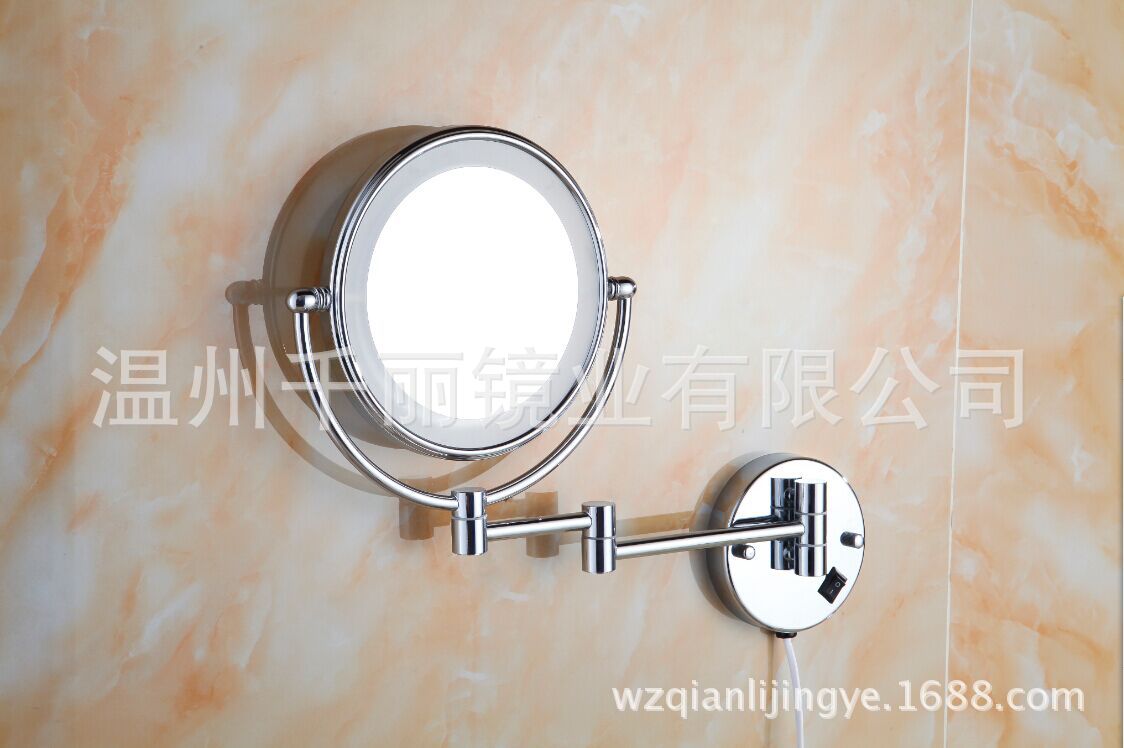 Factory direct copper mirror with LED wall mirror round