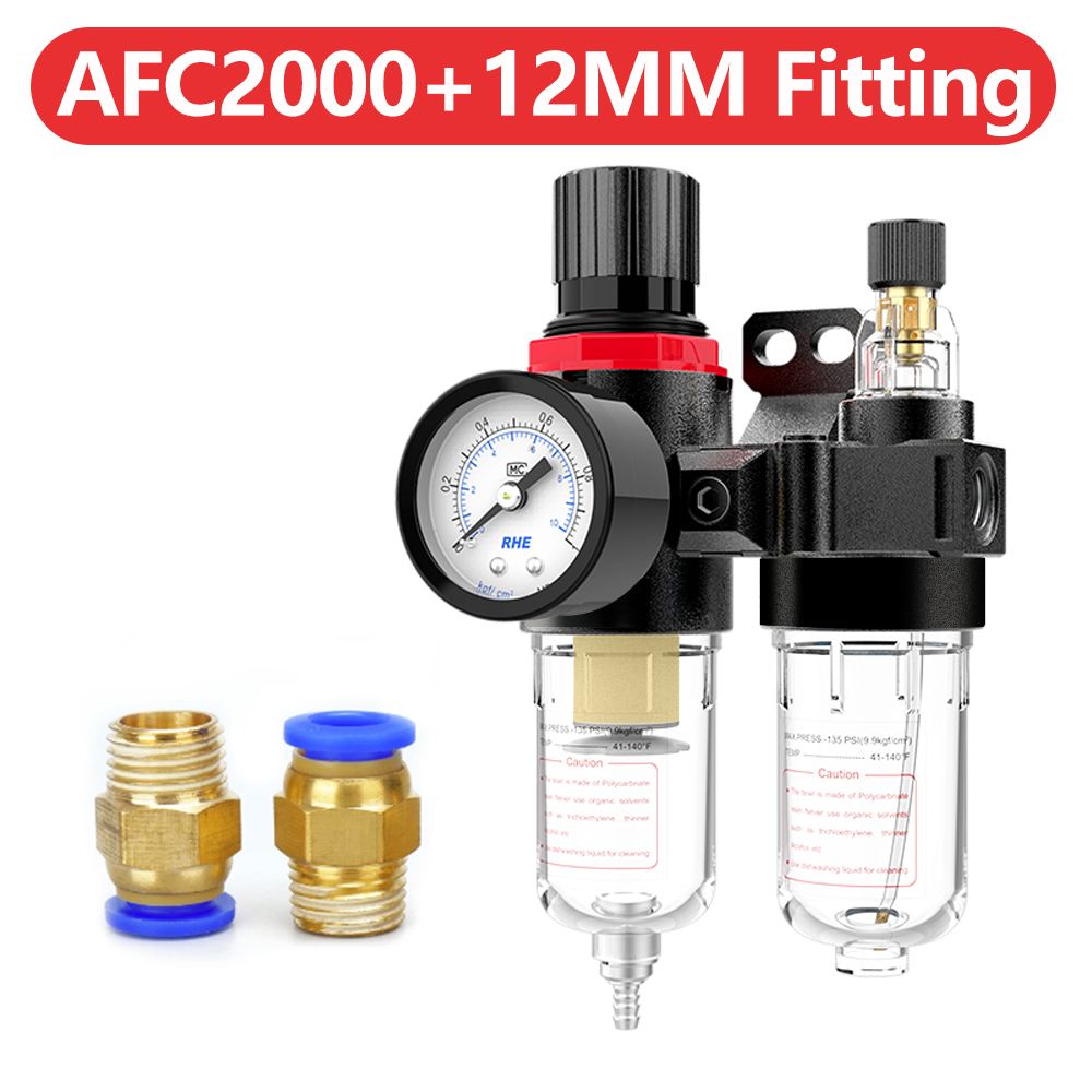 Afc 2000 filter til kompressor olie vandudskiller regulator fælde filter airbrush lufttryk regulator reduktionsventil: Sm20  pm20