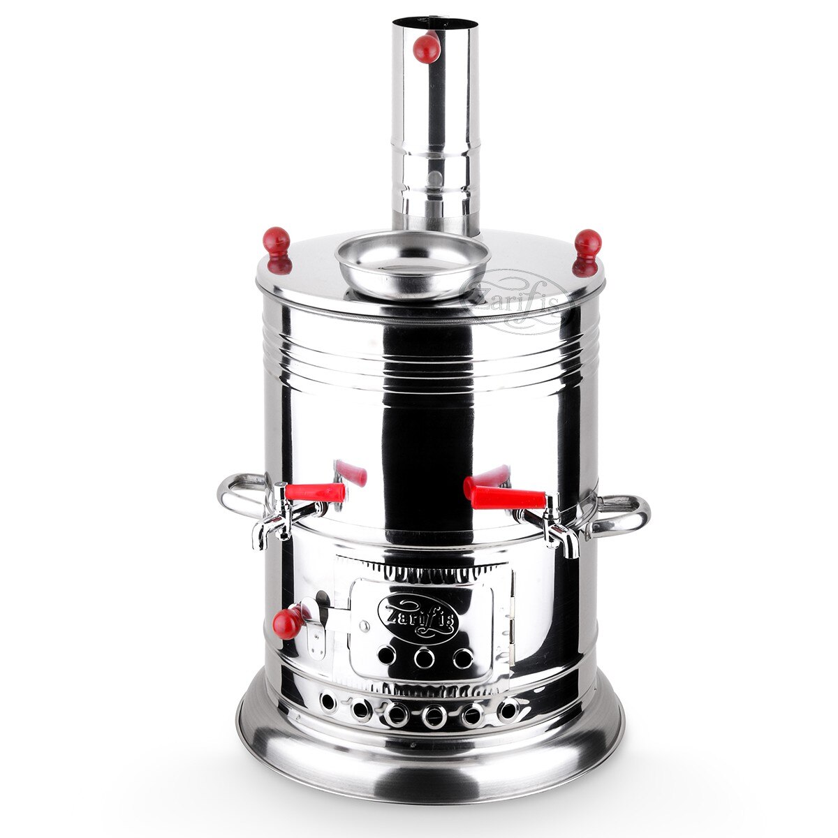 Samover turc acier Double robinet 3.5 litres, Machine à thé pour pique-nique Camping maison