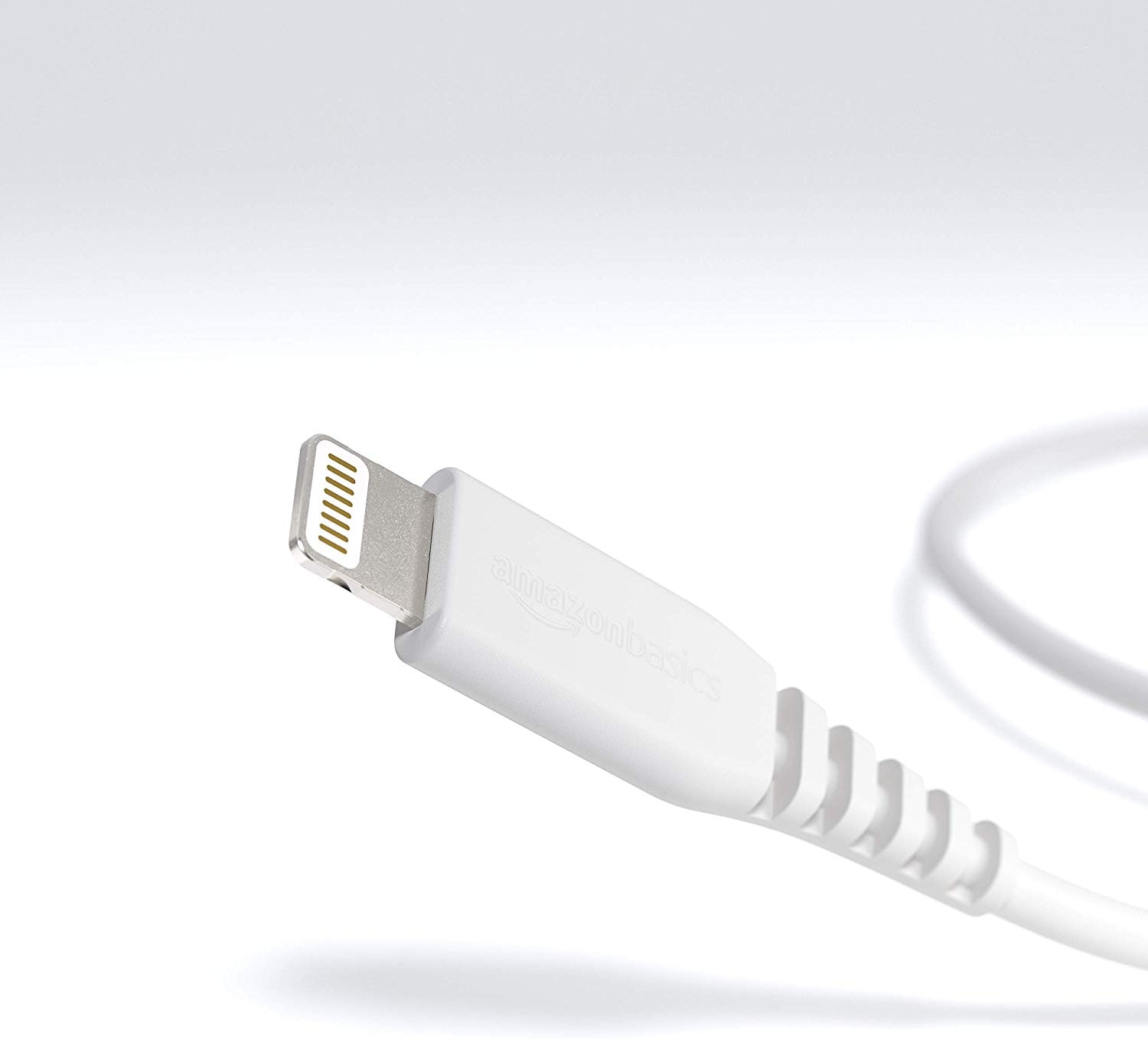 AmazonBasics Lightning to USB A Cable, MFi Certified iPhone Charger, White, 6 Foot