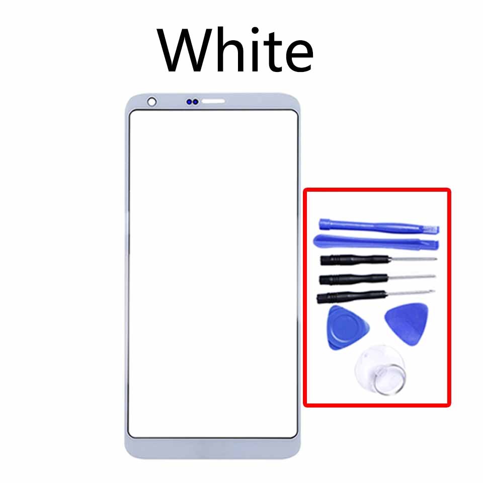 Touchscreen For LG G6 G6+ G6 Plus H870 H871 H872 H873 H870K H870S H870DS LCD Front Touch Screen Glass Outer Lens Replacement: White-With tool
