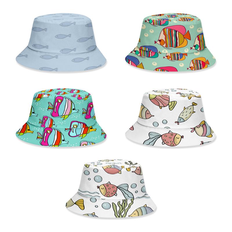 AOOEDM Bob Chapeau Seau Été Motif Bière Dessiné – Unisexe Large Bord Plage, Pêche, Voyage – Protection UV Respirant