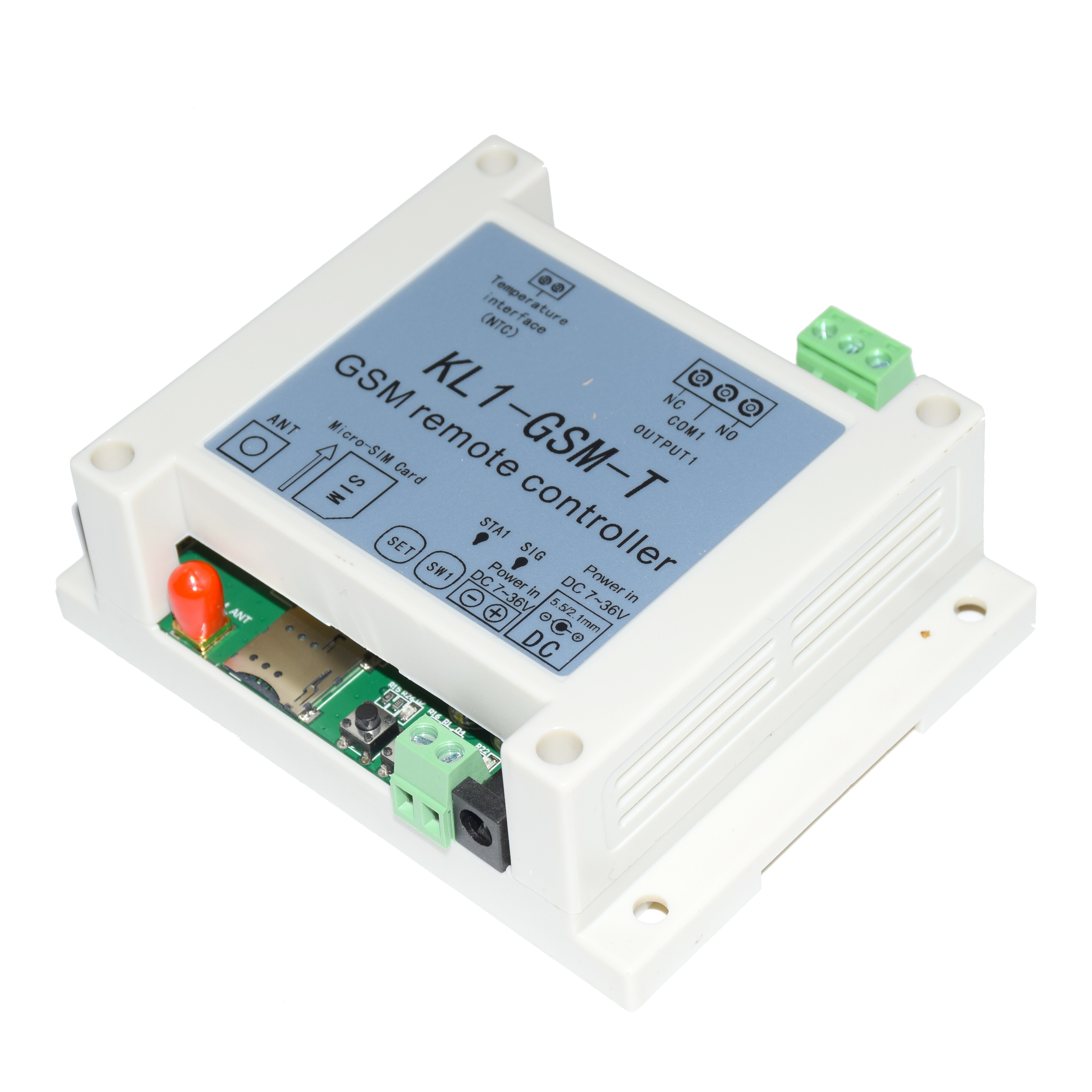 GSM SMS Remote Controller ON/OFF Relay Switch Access Controller KL1-GSM With NTC Temperature Sensor