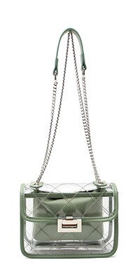 Transparente tasche, marken-damentasche, durchsichtige tasche, damenhandtaschen, bolsa feminina, schultertasche, crossbody-tasche, sac main femme: Grün