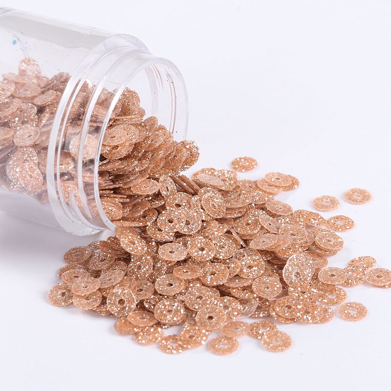 Pailettes 4Mm Glitters Sequin Platte Ronde Losse Pailletten Naaien Bruiloft Decoratie Craft Scrapbook Diy Accessoires 2000Pcs: JCF champagne