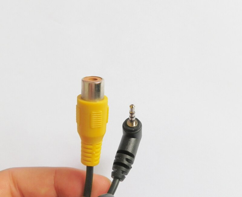 Cable AVIN para adaptación de vídeo de cámara de coche, cable para PND (conector RCA a conector jack de auriculares de 2,5mm para entrada de vídeo de cámara)