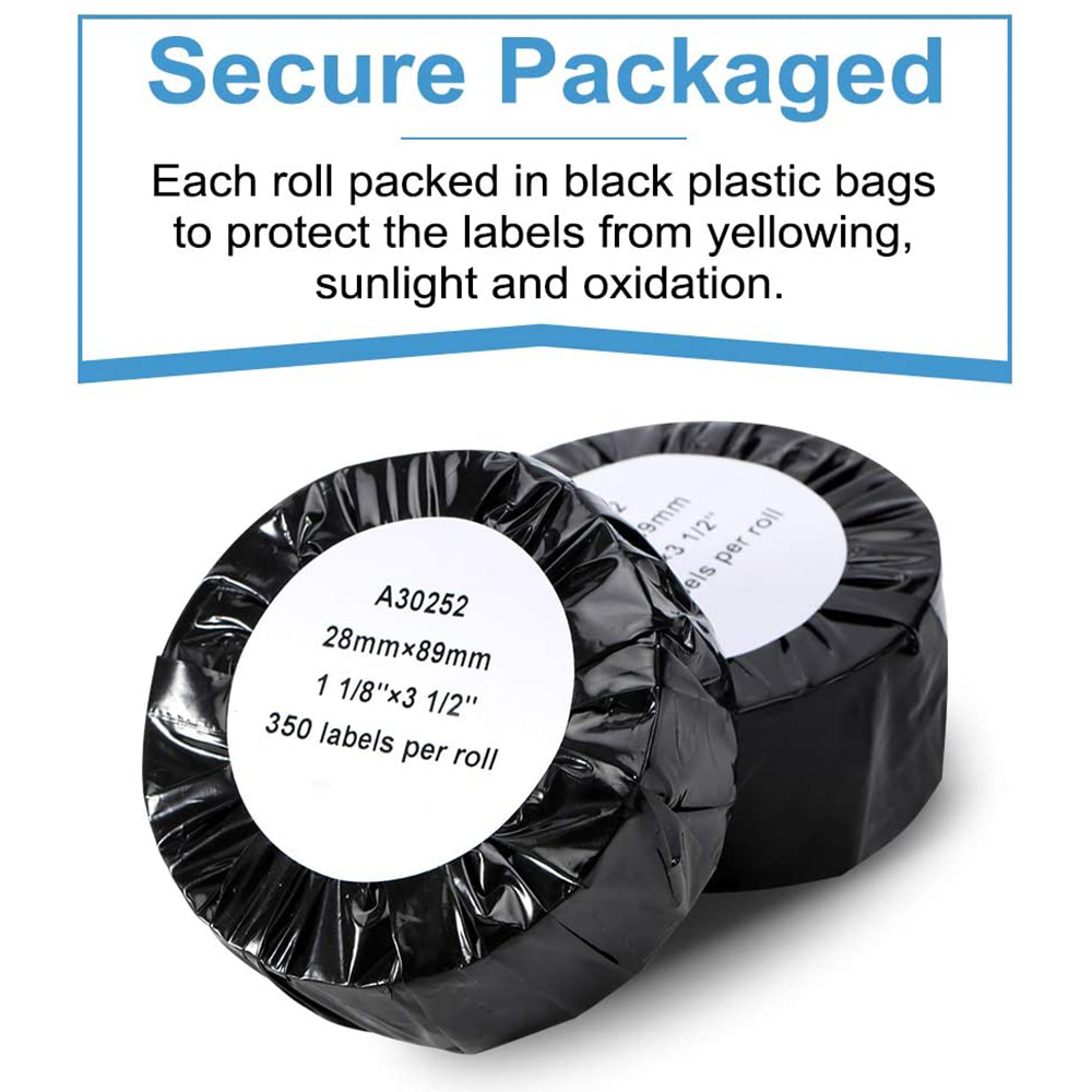 1 Roll 30252 Label Roll Replacement for Dymo 30252 Address Labels for Dymo LabelWriter 450 450 Turbo 4XL 400 Printers 28x89mm