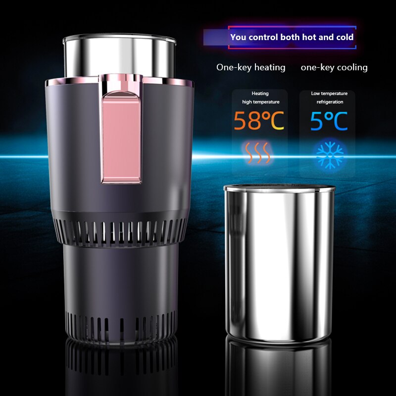 12V voiture refroidissement tasse 2-en-1 voiture bureau tasse plus refroidisseur Smart voiture tasse porte-gobelet refroidissement boisson boissons peut été Cool