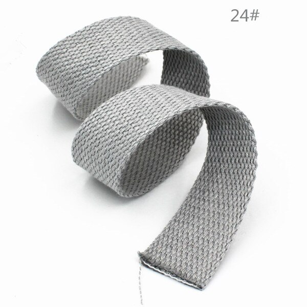 6M * 2.5 Cm Gekleurde Katoenen Dikke Vlakte Canvas Gordel Backpack Strap Bagage Accessoires Tas Maken Naaien Diy huisdier Aangelijnd: 24 Light gray