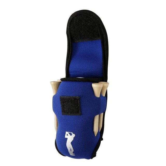 Mounchain Small Golf Ball Bag Mini Waist Pack Bag 2 Ball + 4 Tee Neoprene Holder for Outdoor Golf Training Balls Tees Pouch: sapphire