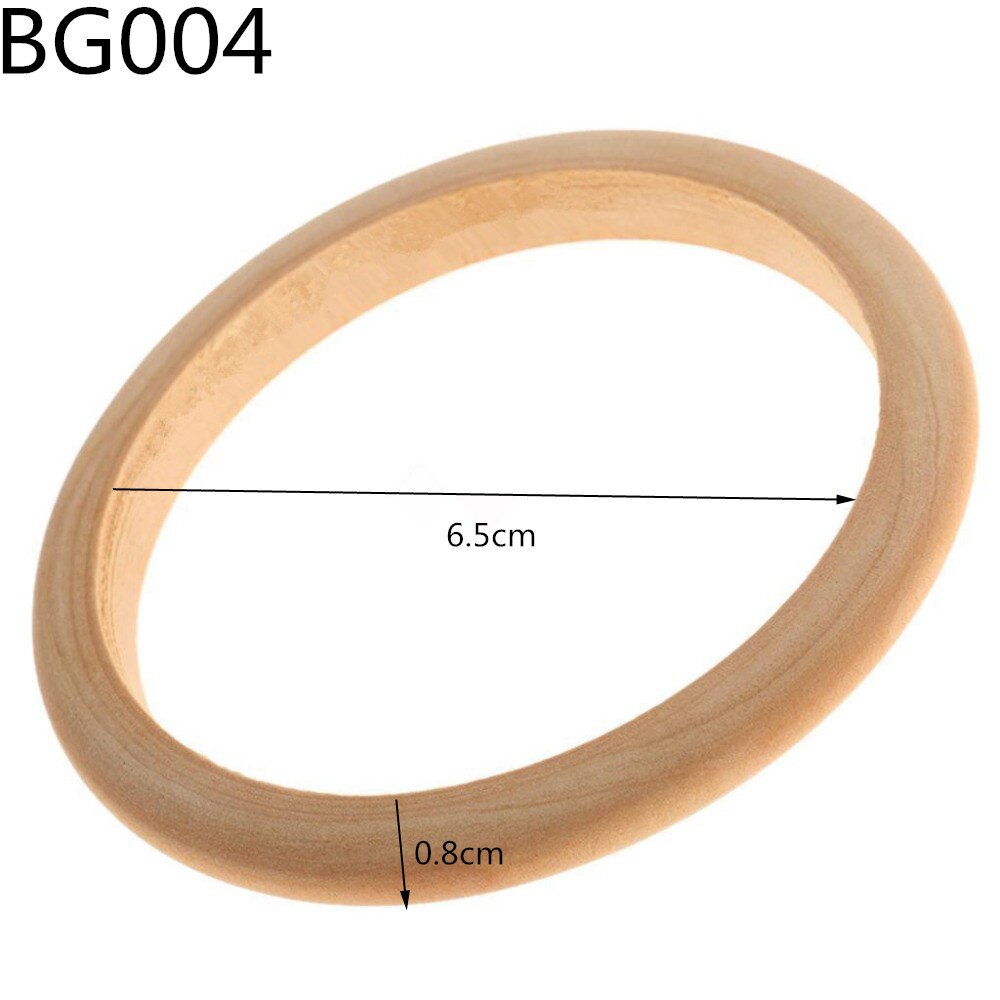 10 teile/los Dünne unvollendet Holz Armbinde Für DIY 0,8 cm Breite BG004: 6.5cm innere Durchmesser