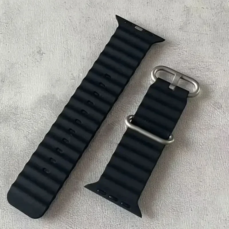 Ocean Strap For apple watch band 44mm 45mm 49mm 40mm 41mm S10 42mm 46MM Silicone Belt iWatch Ultra 2 8 7 6 5 Bracelet Watchband