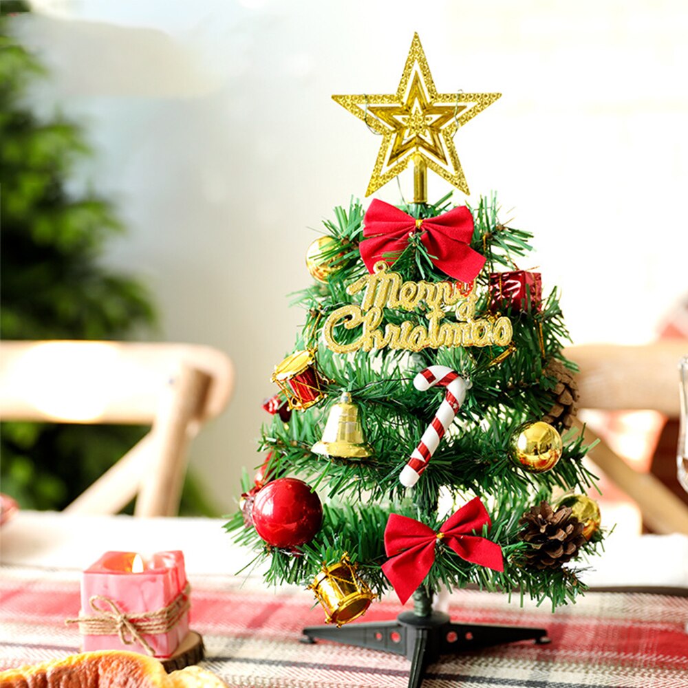 30Cm Mini Kerstboom Ornament Tafel Kerstboom Decoratie Kerst Decoraties Voor Thuis Bureau Jaar