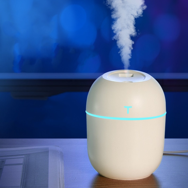 Ultrasonic Air Humidifier 220ML Aroma Essential Oil Diffuser for Home Car USB Fogger Mist Maker with LED Night Lamp