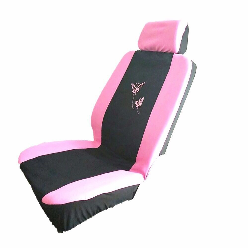 Roze Bloemen Bloem Auto Stoelhoezen Vrouwen Voorstoelen Protector Past voor Cars SUV Truck Sedan Stoelhoezen w/Organizer Pocket Roze Bloemen Bloem Auto Stoelhoezen Vrouwen Voorstoelen Protector Past voor Cars SUV Truck Sedan Stoelhoezen w/Organizer Pocket