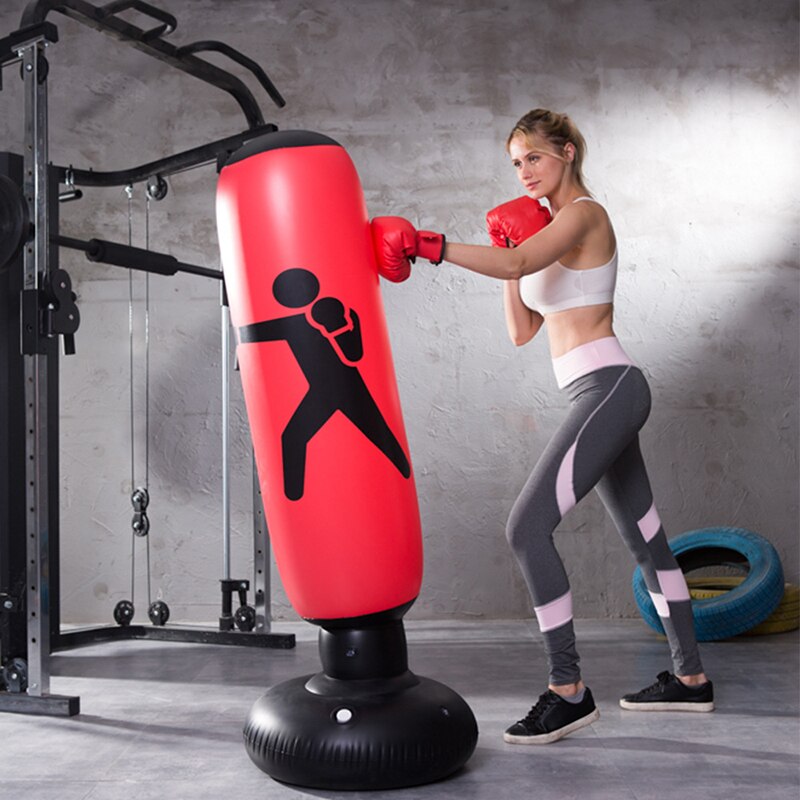 Inflatable Boxing Punching Bag Boxing Sack For Adult Children PVC Thick Boxing Pillar Tumbler Standing Sandbag Fitness Training