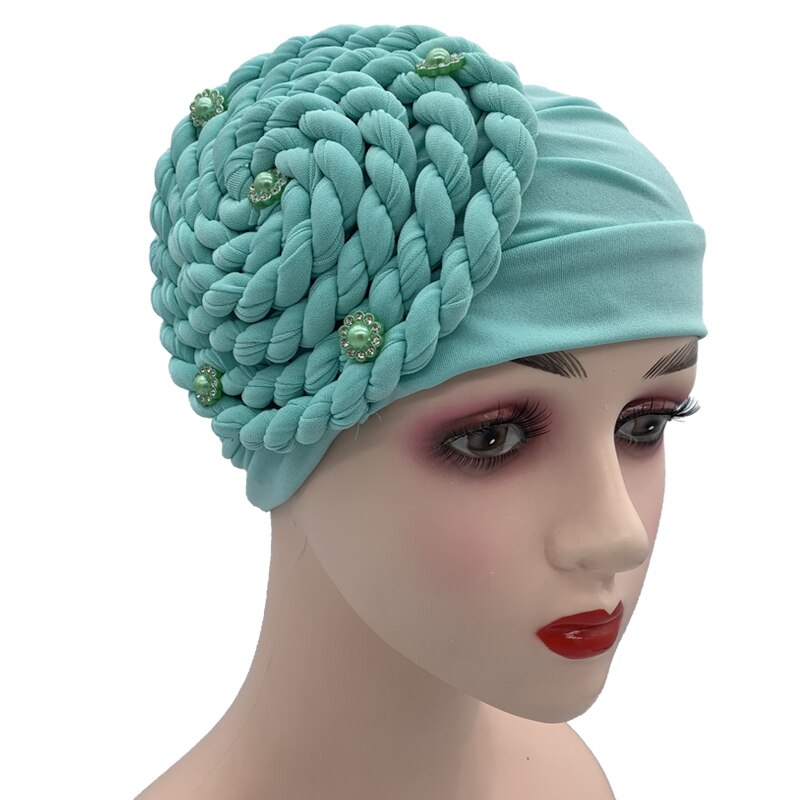 Trendiga flätor turban huva arab wrap huvudduk klar att bära hijab hatt muslimsk huvudbonad kvinna inre hijab turbante mujer