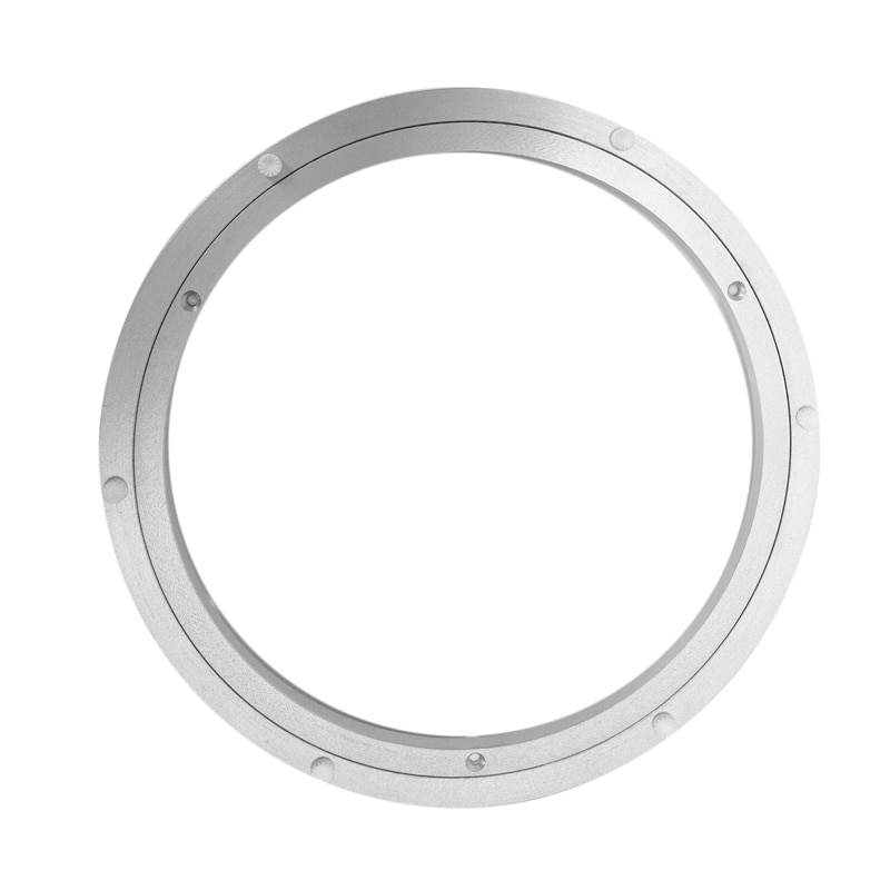 Aluminium Rotating Turntable Bearing Swivel Plate 12 Inch Silver: Default Title