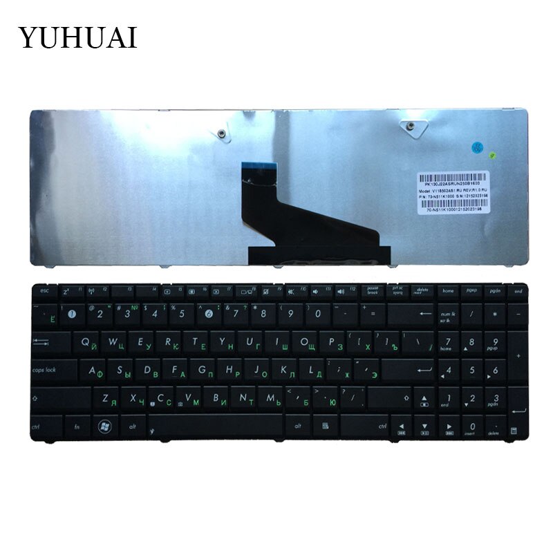 Russische Keyboard Voor Asus K53U K53T X53U K53Z K53B K53BR X53BY K53TA K53TK K73BY K73T K73B K73TA X73B X73CBE K53BY k73Y Ru Zwart