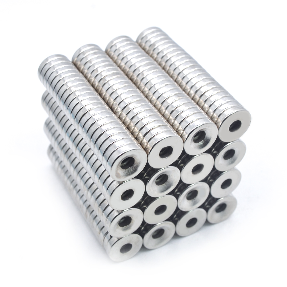 12x3-4mm Super Strong Round Magnet With holes Refrigerator Magnet for Fridge, DIY, Building, Scientific and Office Magnets