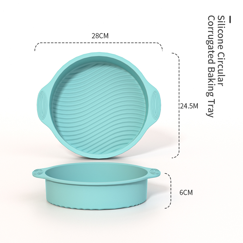 Molde de silicona 3D para pastel, herramienta de decoración, herramientas para repostería DIY para hornear, molde para pastel, cocina, molde de tubo estriado, utensilios para hornear, accesorios Airfryer: Naranja