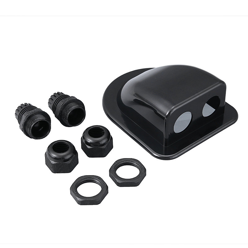Solar Power Parts Junction Box Terminal Roof Solar Panel Dual Cable Entry Gland Box For Camper RV Boat Motorhome