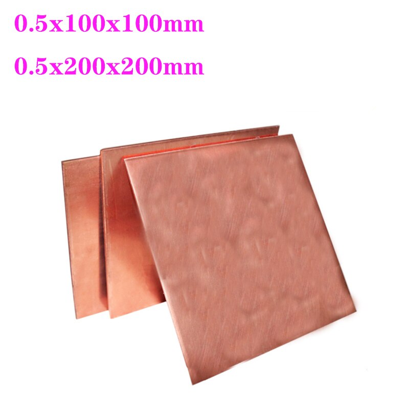 1 pièces 99.9% Pur Cuivre Feuille de Cuivre Tôle Coupe 0.5mm/0.8mm D'épaisseur Outil de Coupe