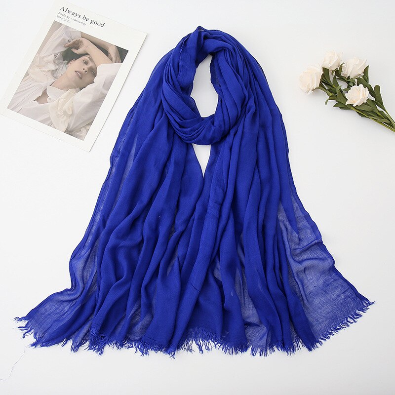 Viskose moslemisches hijab Turban soild farbe frauen tücher und wickelt Malaysia hijab schal weibliche übergroßen pashmina: 9