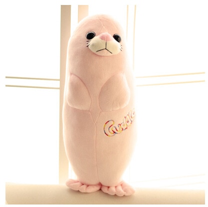 Lot de 40cm coussins en peluche en forme de phoque pour décoration de canapé, idéal pour un anniversaire de petite amie ou d'enfant (ntdiz 1074): Rose