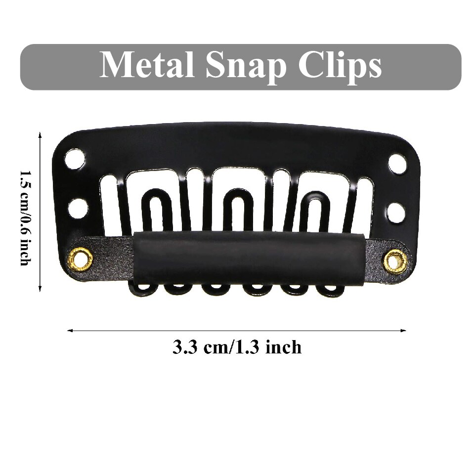 Metalowe klipsy zatrzaskowe robić przedłużania włosów środkowy U brązowy klips robić włosów robić przedłużania włosów peruka 30 sztuk/partia