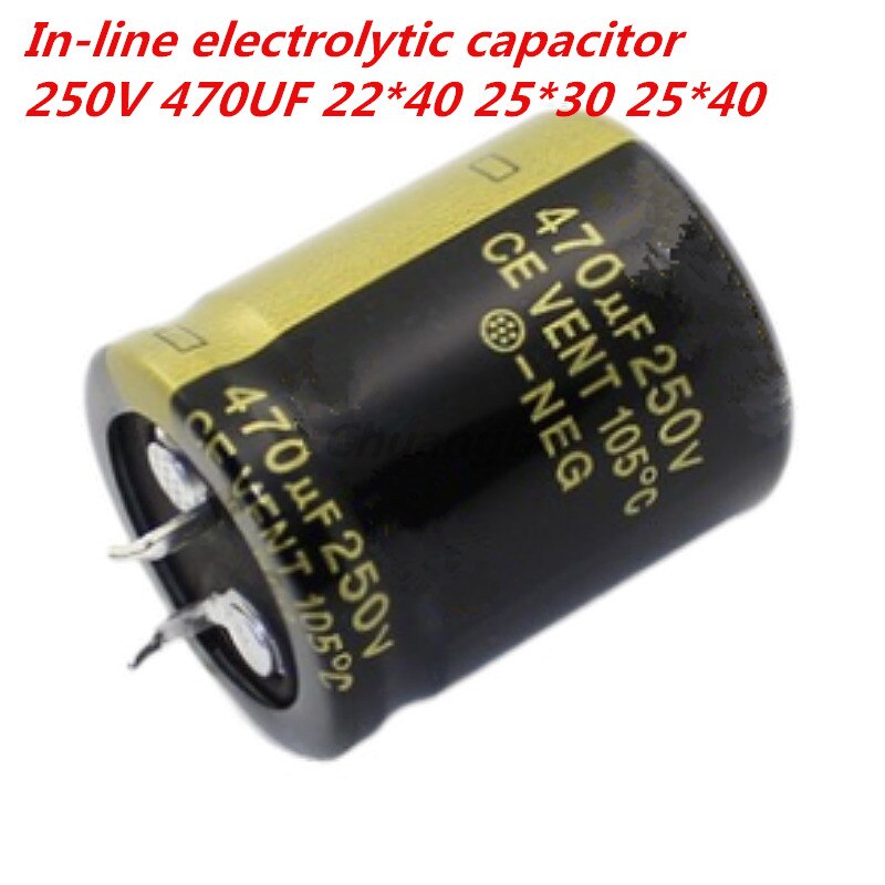 2pcs Audio Electrolytic Capacitor 250V470UF 22*40 25*30 25*40MM For Audio Hifi Amplifier High Frequency Low ESR Speaker