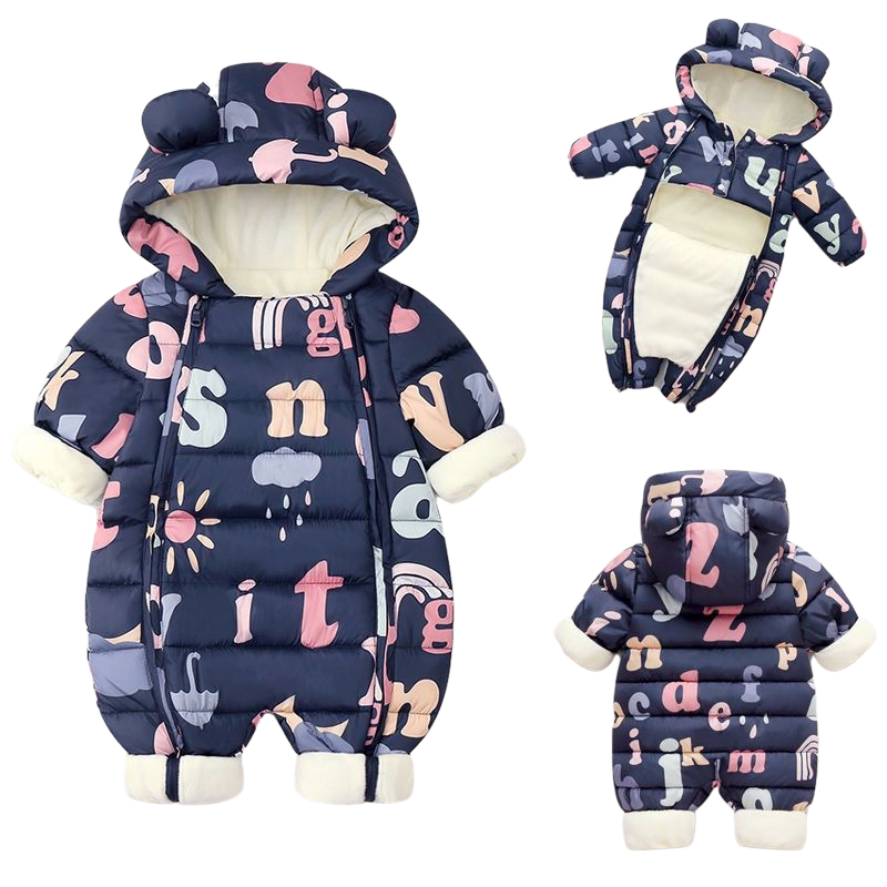 2021 macacão de bebê para baixo parkas outono inverno snowsuit além de veludo grosso quente infantil menino menina macacão 0-18m recém-nascido da criança casaco