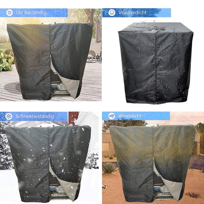 1000L IBC Ton Barrel Protective Cover Waterproof Dustproof Rainwater 210D Outdoor Cover Tank Container Sunscreen Shade