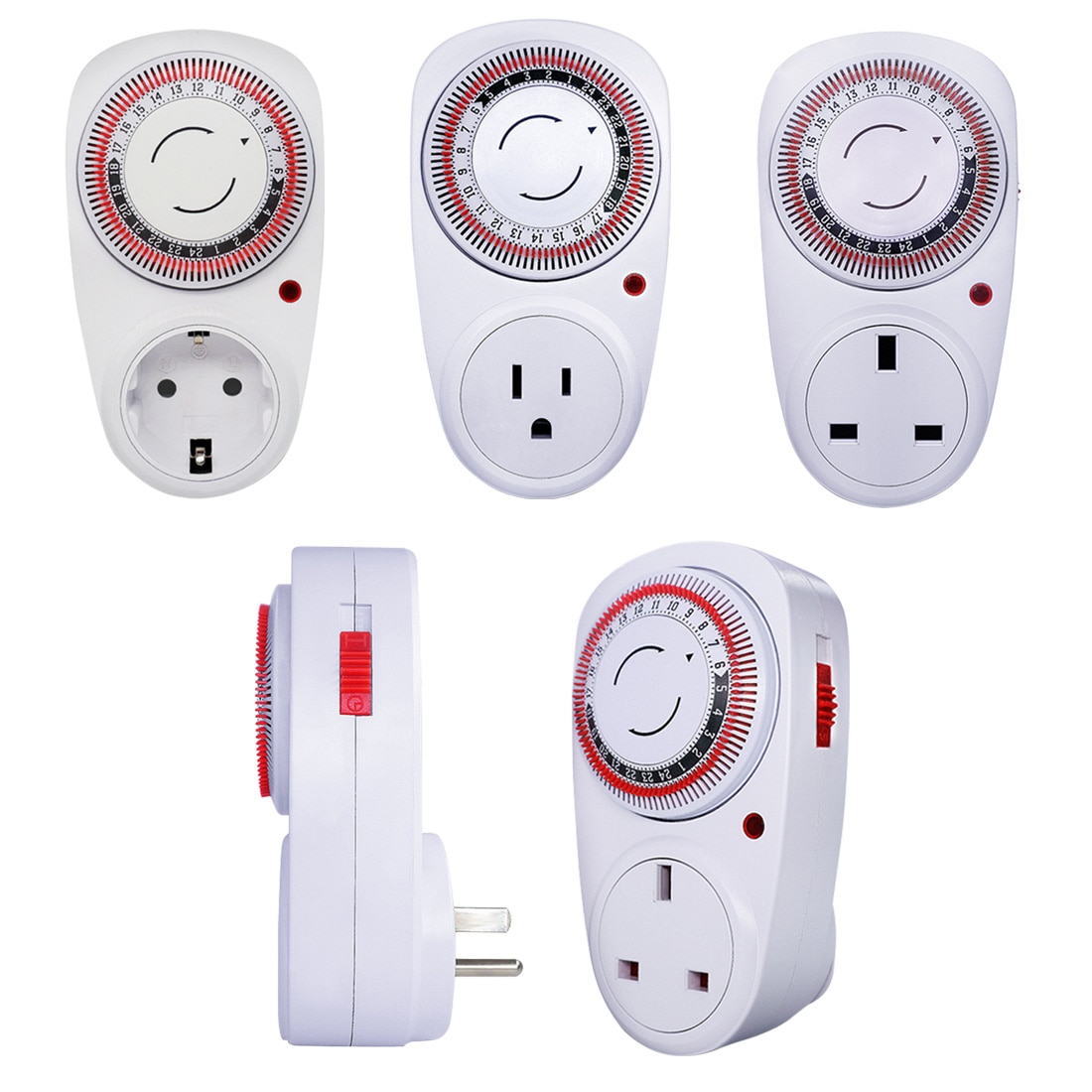 Temporizador de programa eléctrico mecánico programable con enchufe de 24 horas, interruptor de alimentación de 230V, ahorrador de energía, enchufe UE/EE. UU./Reino Unido