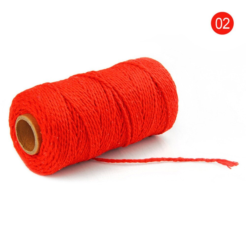 Liny bawełniane 1 PC 100 m długości/100 stoczni czystej bawełny skręcony przewód liny rzemiosło Macrame rzemieślnicze ciąg narzędzie do szycia haft Q4