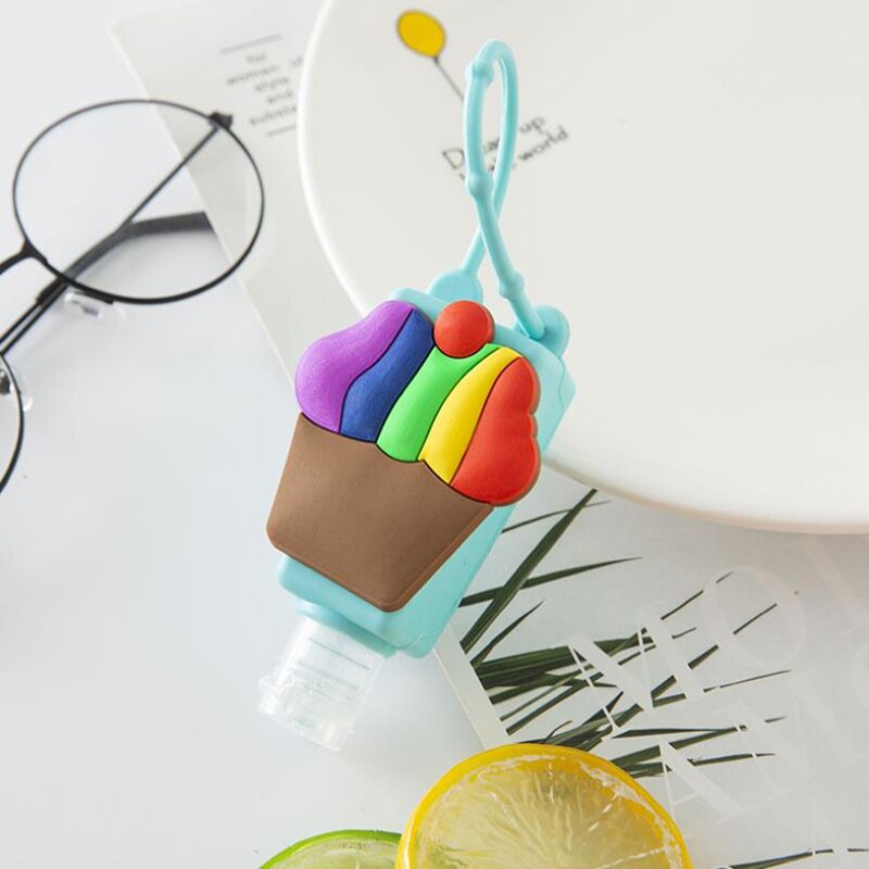 30ML Silicone Hand Sanitizer Holder Travel Portable Safe Gel Holder Hangable Liquid Soap Dispenser Containers Multiple styles: J