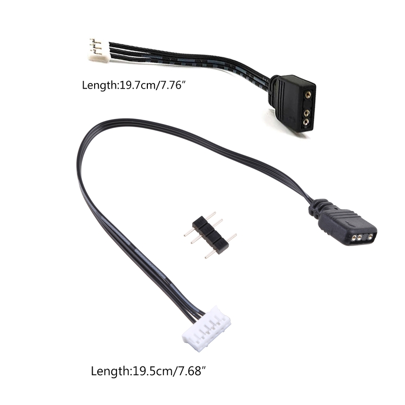 Pin do controlador 5V 3 do fã a 6pin 4Pin cabo 5V ARGB 3 P do adaptador de transferência a 4P 6P