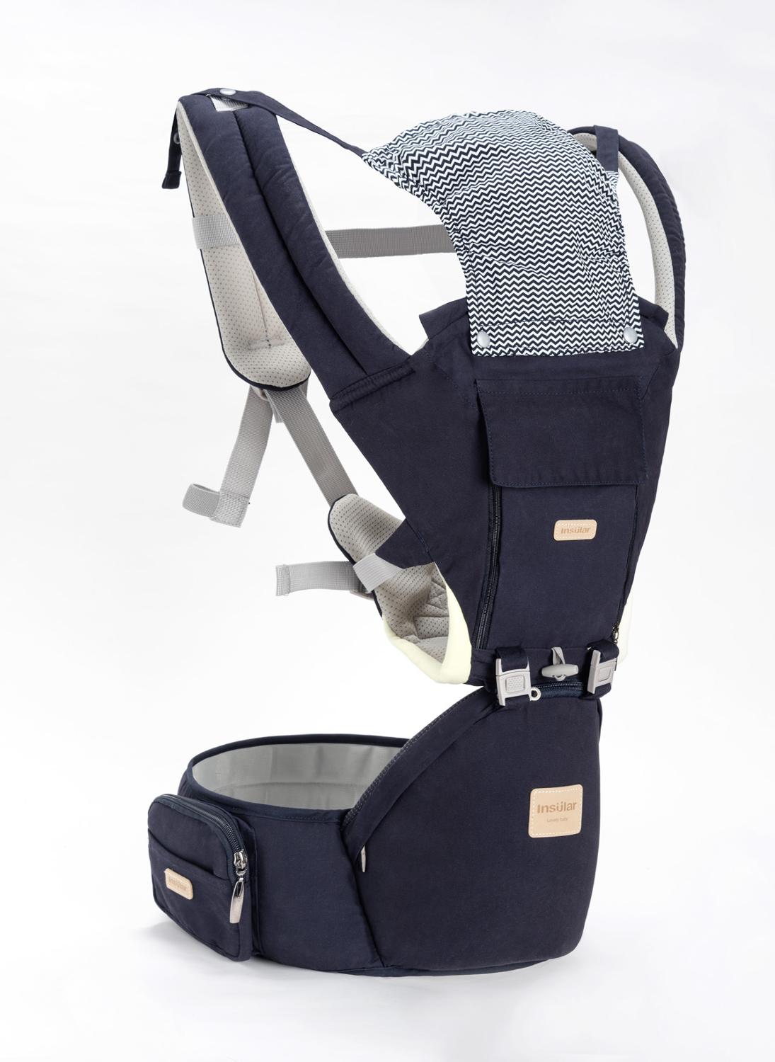 Breathable Ergonomic Baby Carrier Backpack Portable Infant Baby Carrier Kangaroo Hipseat Heaps Baby Sling Carrier Wrap: 6631 Navy Blue