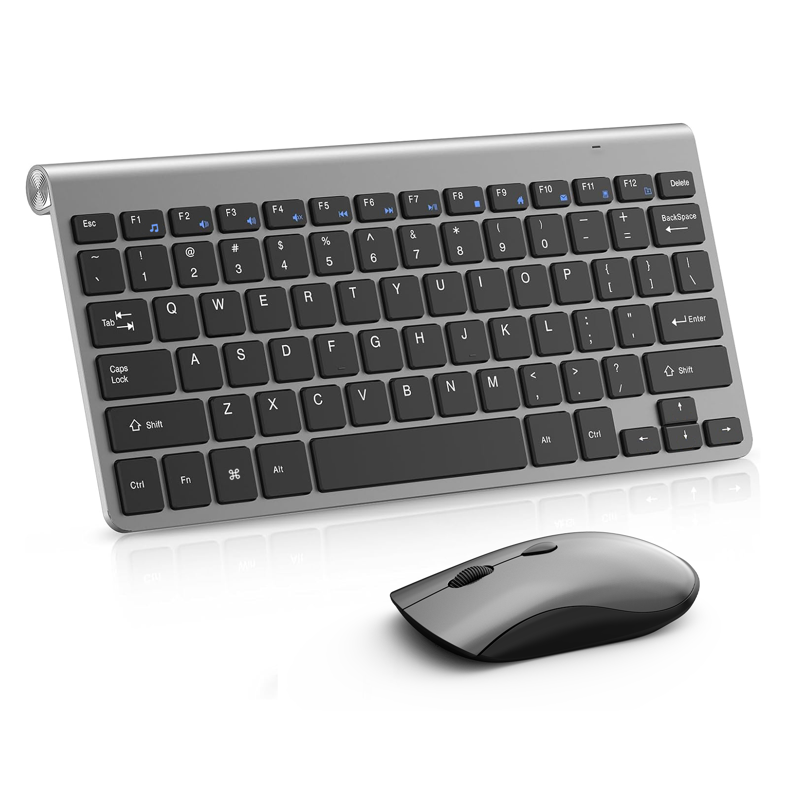 2.4G Wireless Keyboard and Mouse, Russian/Korean/Hebrew USB Protable Mini Keyboard Mice Set for PC Laptop: Red