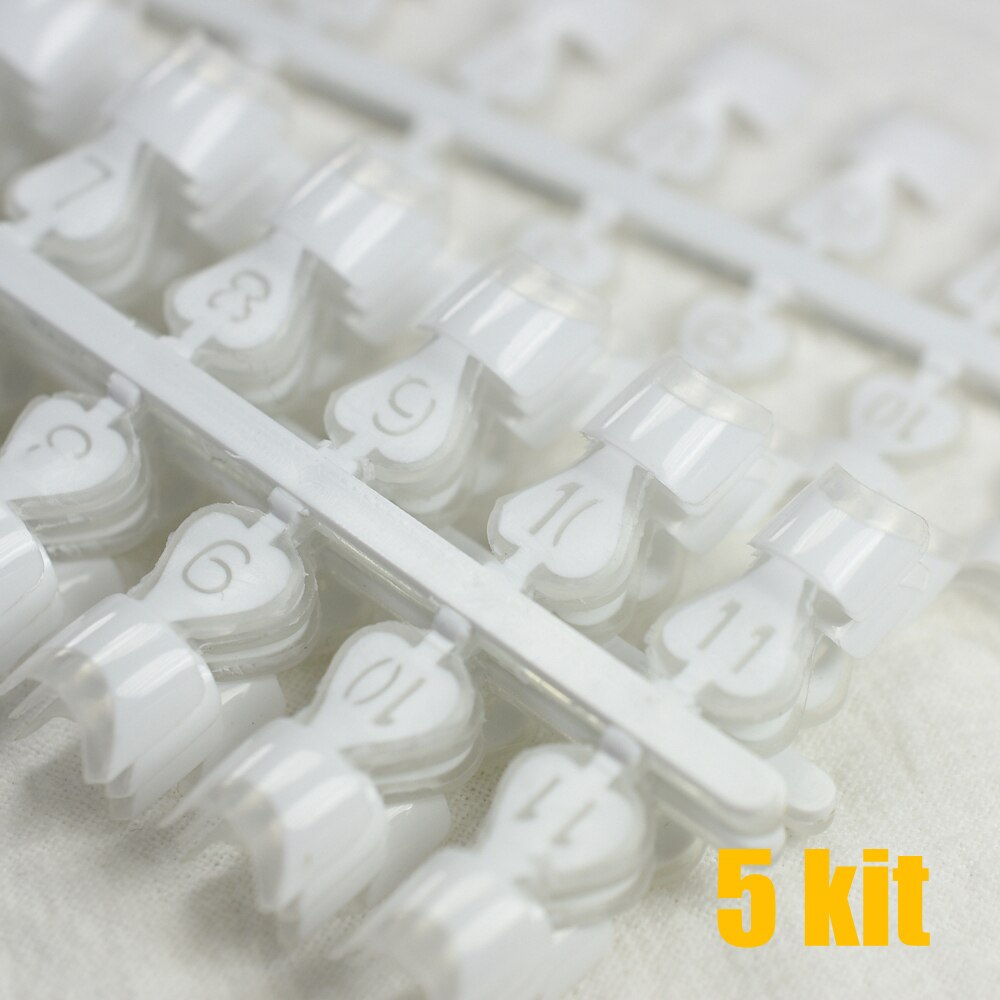 24 stk/sæt 12 størrelse hvide franske neglespidser smukke nemme damer klare franske negle diy tip manicure tilbehør: 5 sæt