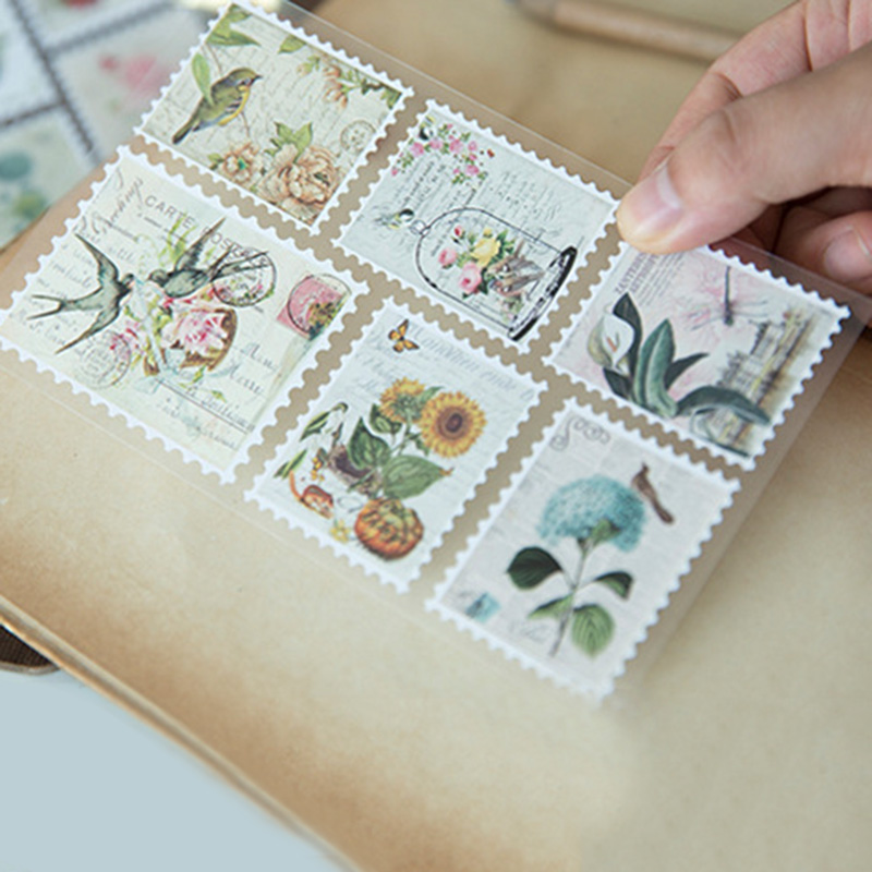 Vintage Stamp Stickers Stationery Stickers Kawaii ... – Vicedeal