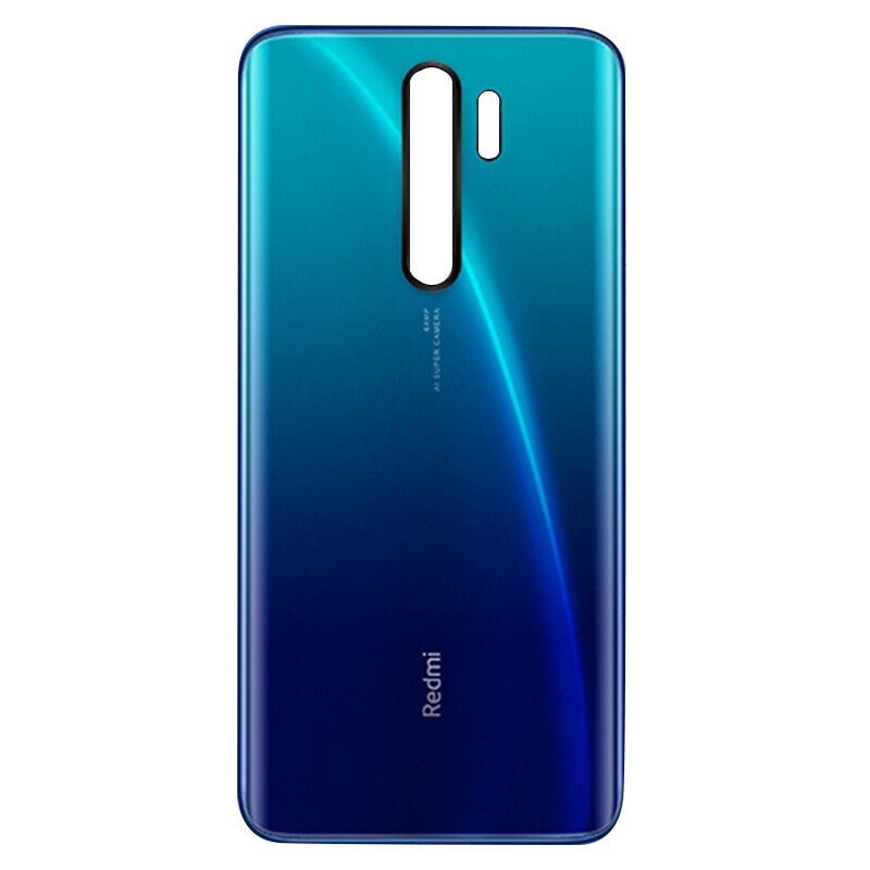 Originele Terug Behuizing Vervanging Voor Xiaomi Redmi Note 8 Pro Note8 Pro Back Cover Batterij Glas Sticker Reparatie Onderdelen: Blue