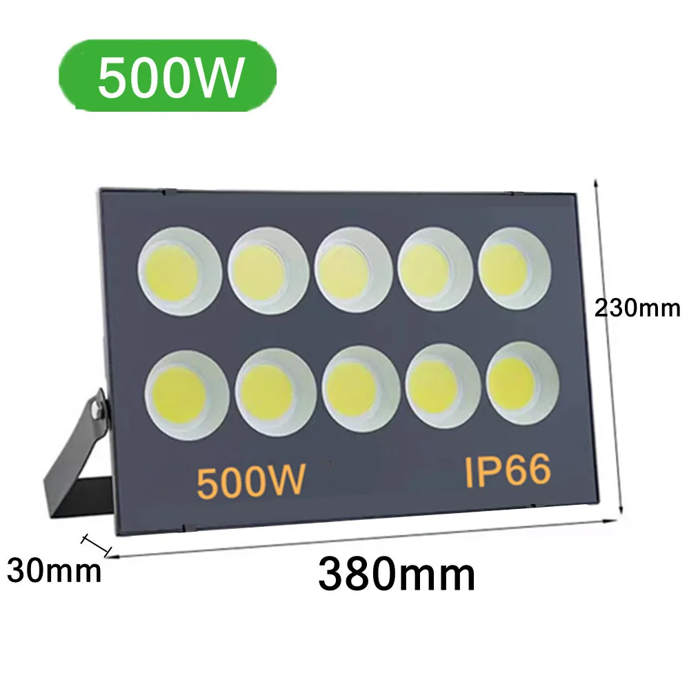 Led udendørs projektør spotlight  ip66 vandtæt lampe  ac220v led projektør have gadelampe 50w 100w 200w 300w 500w 600w: Rød