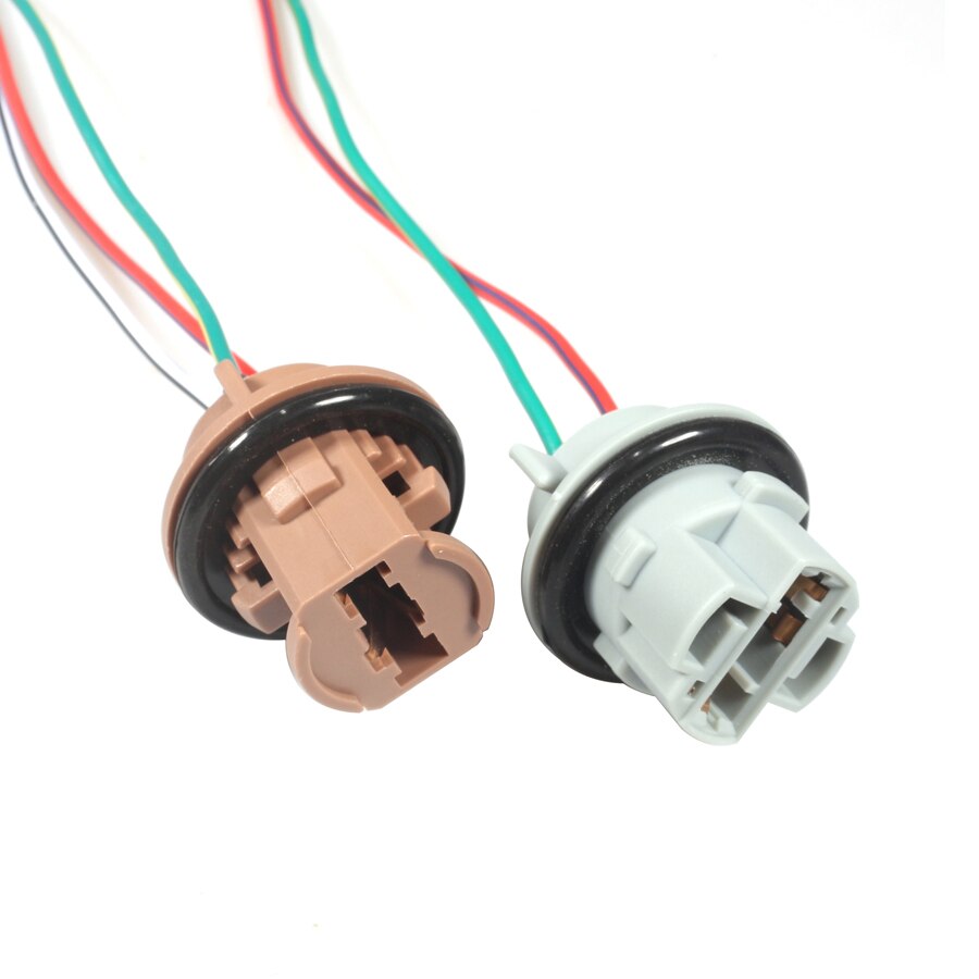 Nhautp 2Pcs T20 7443 Socket Adapter W21/5W 7440 W21W Led Verbinding Bedrading Houder Auto Remlicht reverse Lamp Base