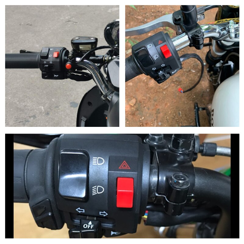 7/8 "Motorcycle Schakelaars Stuur Controller Combinatie Schakelaar Claxon Turn Signaal Elektrische Mistlamp Start Motor Deel