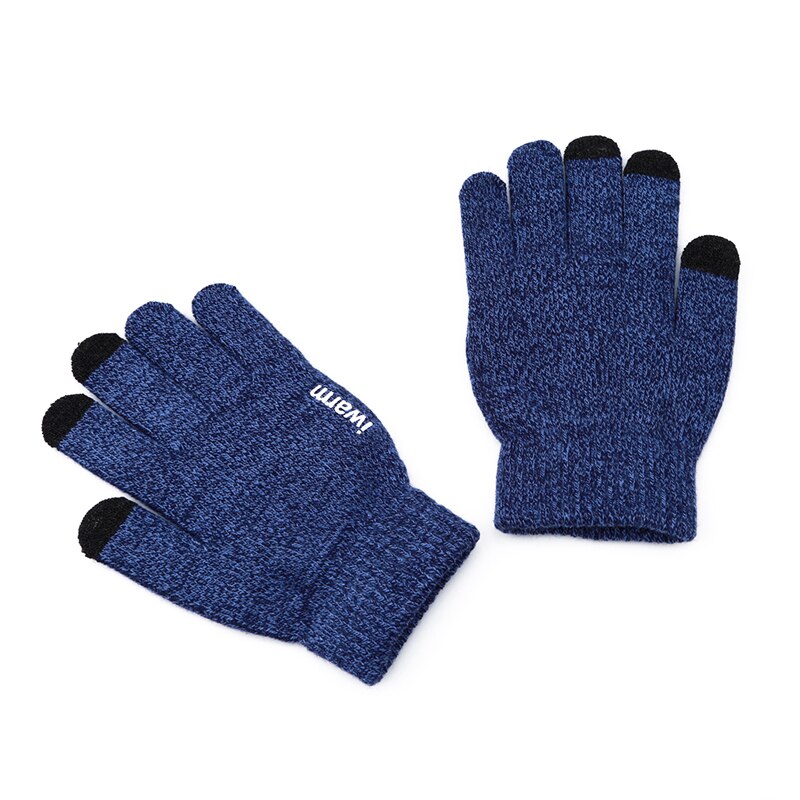 Heren gebreide skihandschoenen antislip touchscreen heren dikke warme handschoenen winter herfst heren wanten warme handschoenen