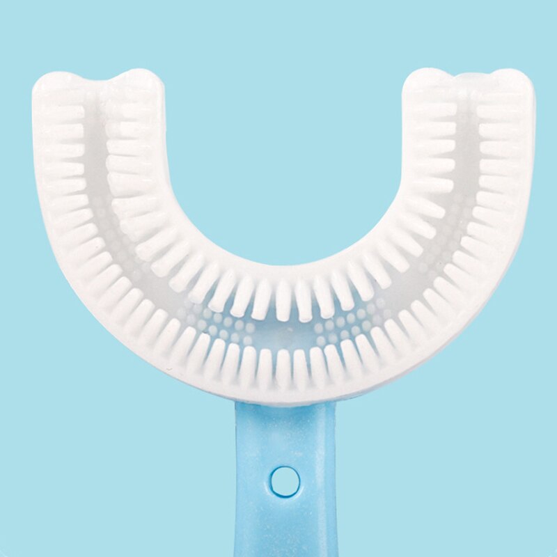 Baby Tandenborstel U-Vorm Silicone Baby Tandenborstel Met Handvat Cartoon Handleiding Mond Reinigingsborstel Voor Peuters Leeftijden 2-12Y